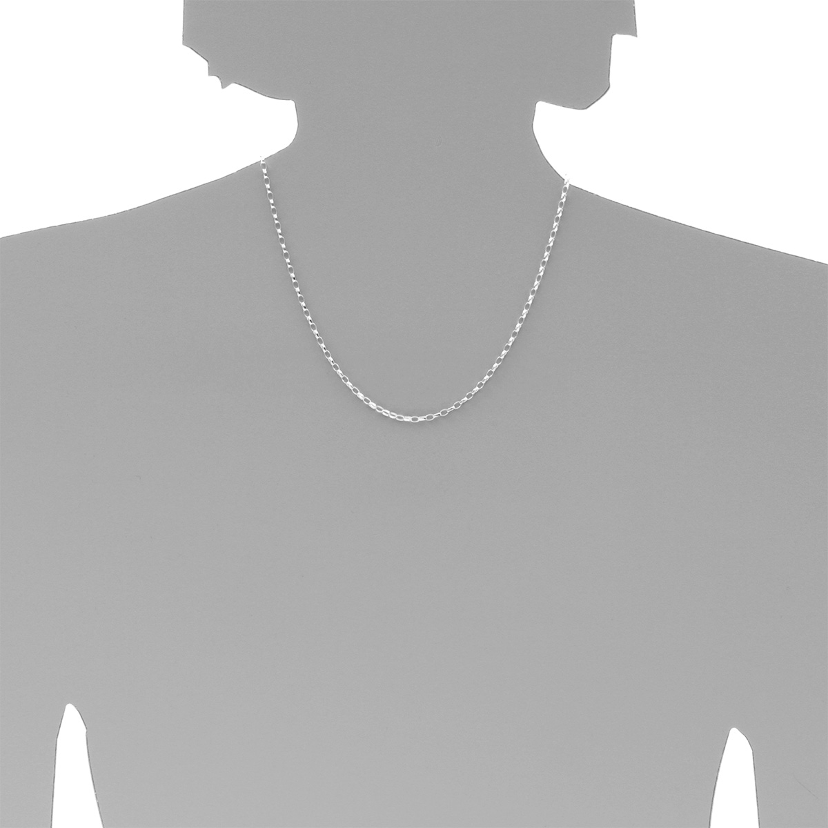 Kette Silber 925/000, Erbskette oval 2,5 mm breit -Länge wählbar-