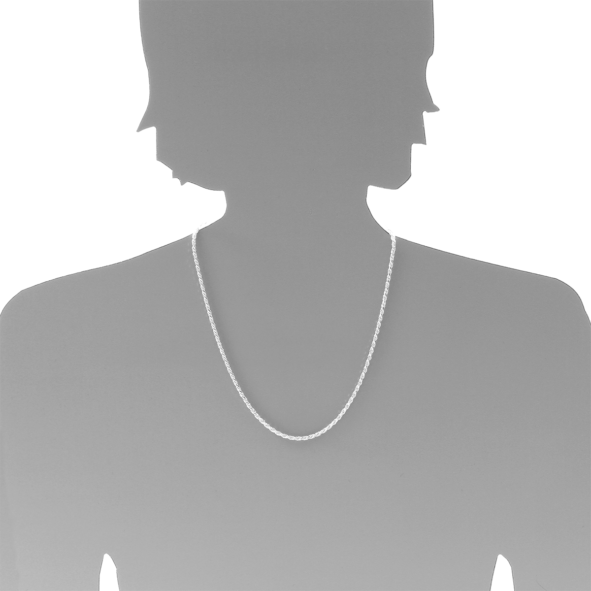 Kette Silber 925/000, Kordel 2,8 mm breit -Länge wählbar-