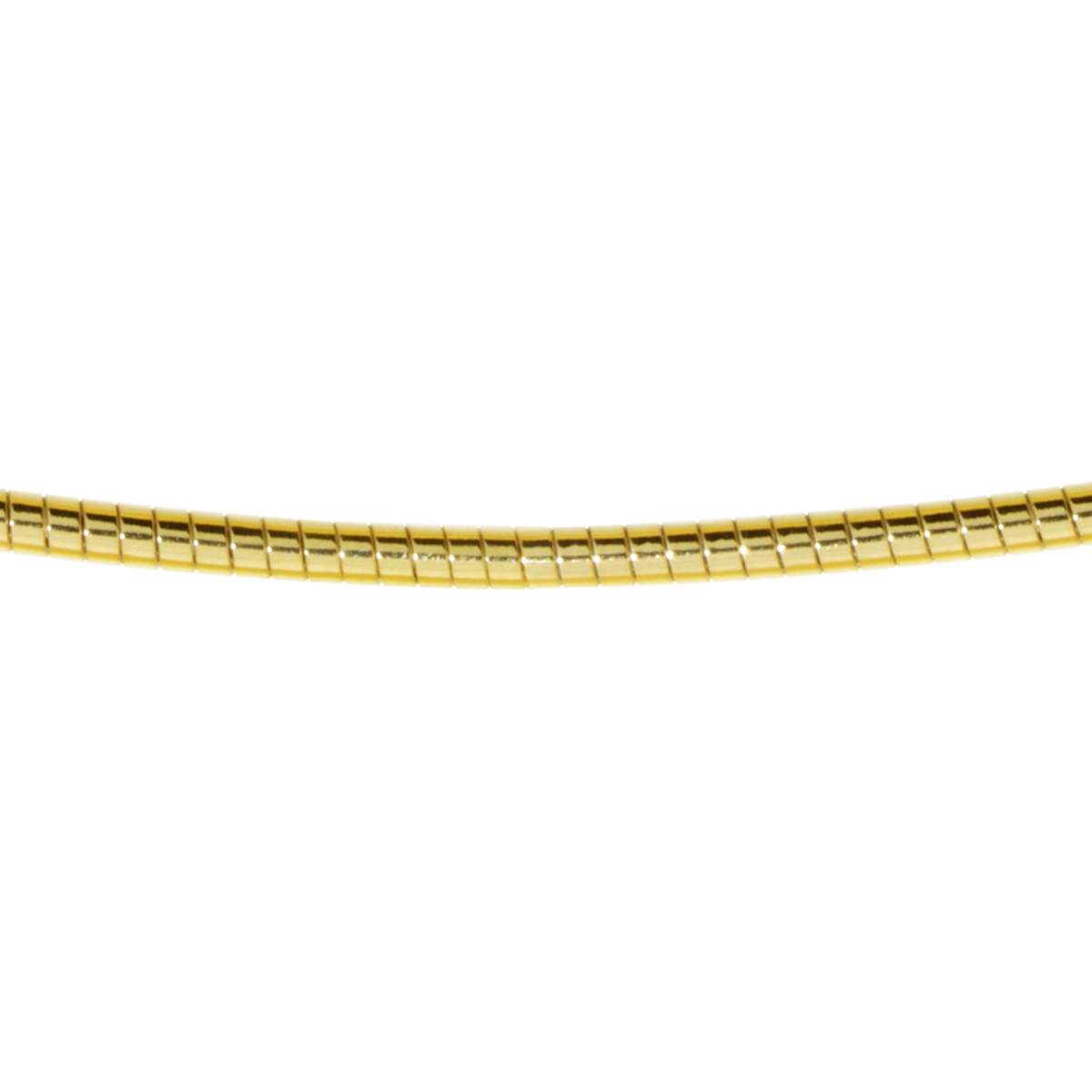 Halsreif Silber vergoldet, Omega 2,2 mm - Länge wählbar -