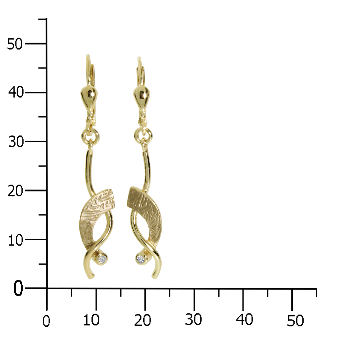 Ohrhänger Gold 333/000, Zirkonia
