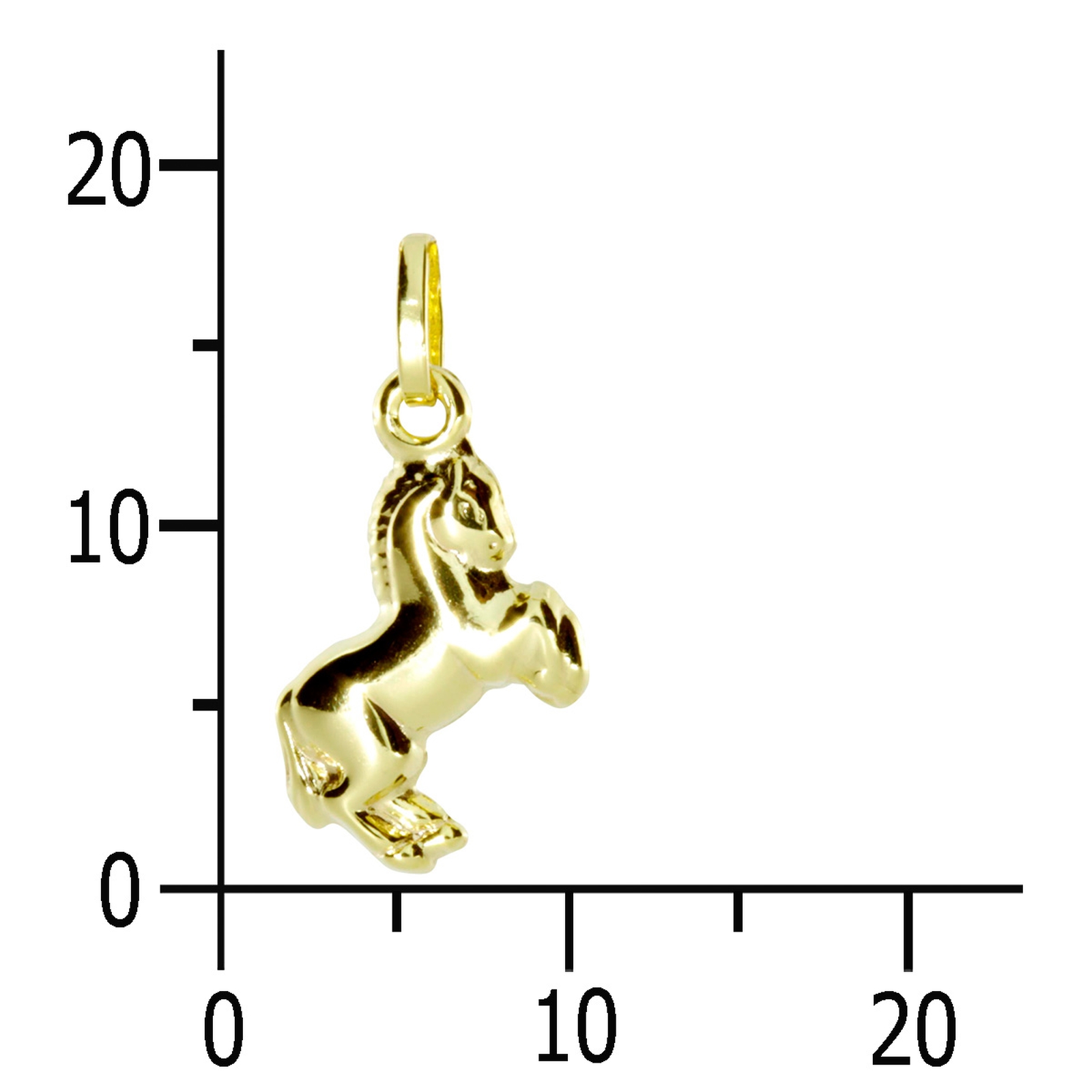Anhänger, Gold Pferd 333/000
