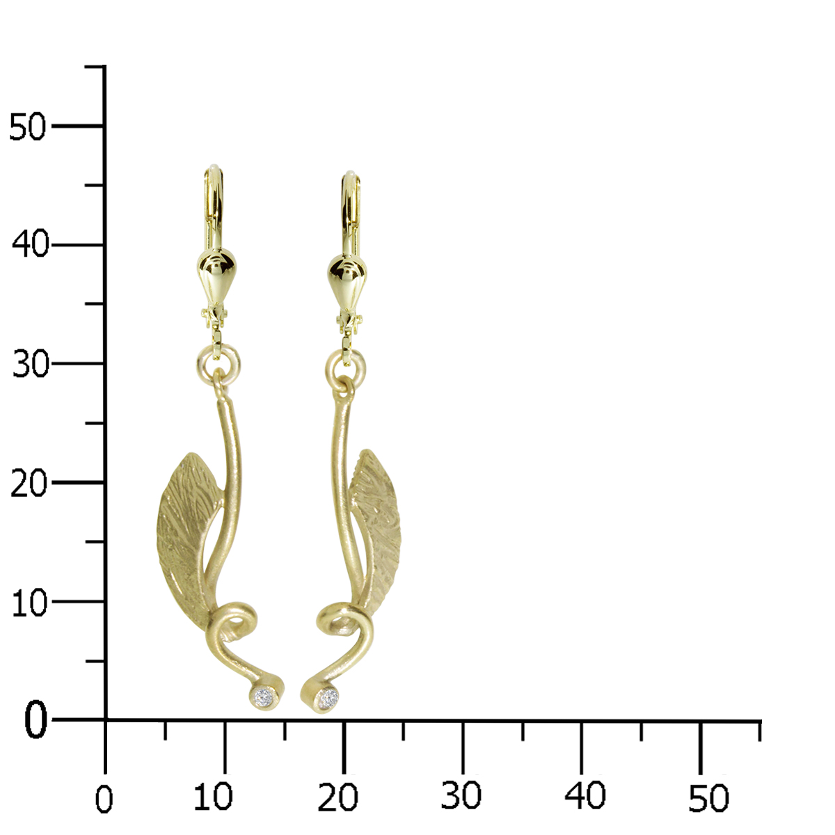 Ohrhänger Gold 333/000, Zirkonia