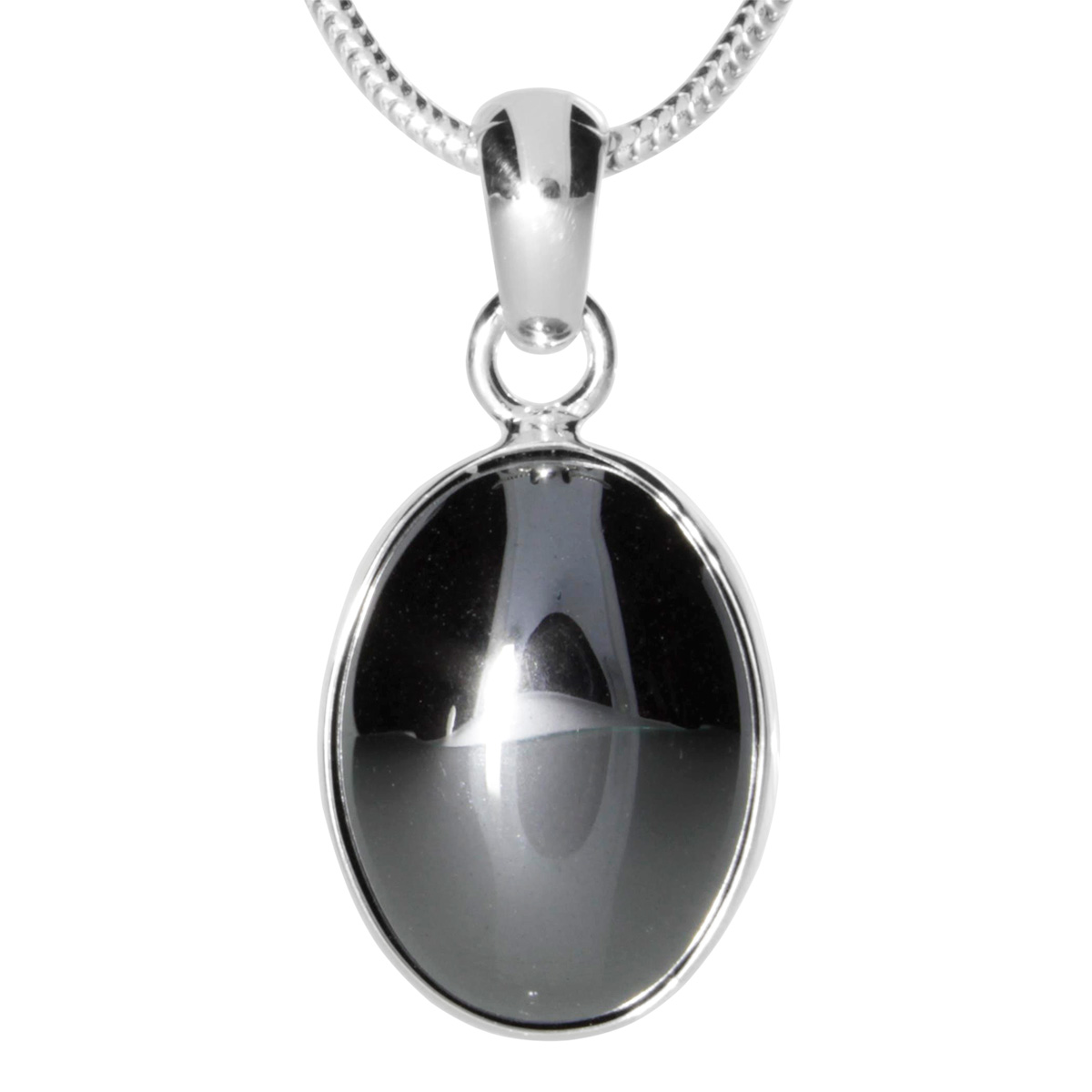 Kette mit Anhänger Silber 925/000, 42 cm, Hämatit