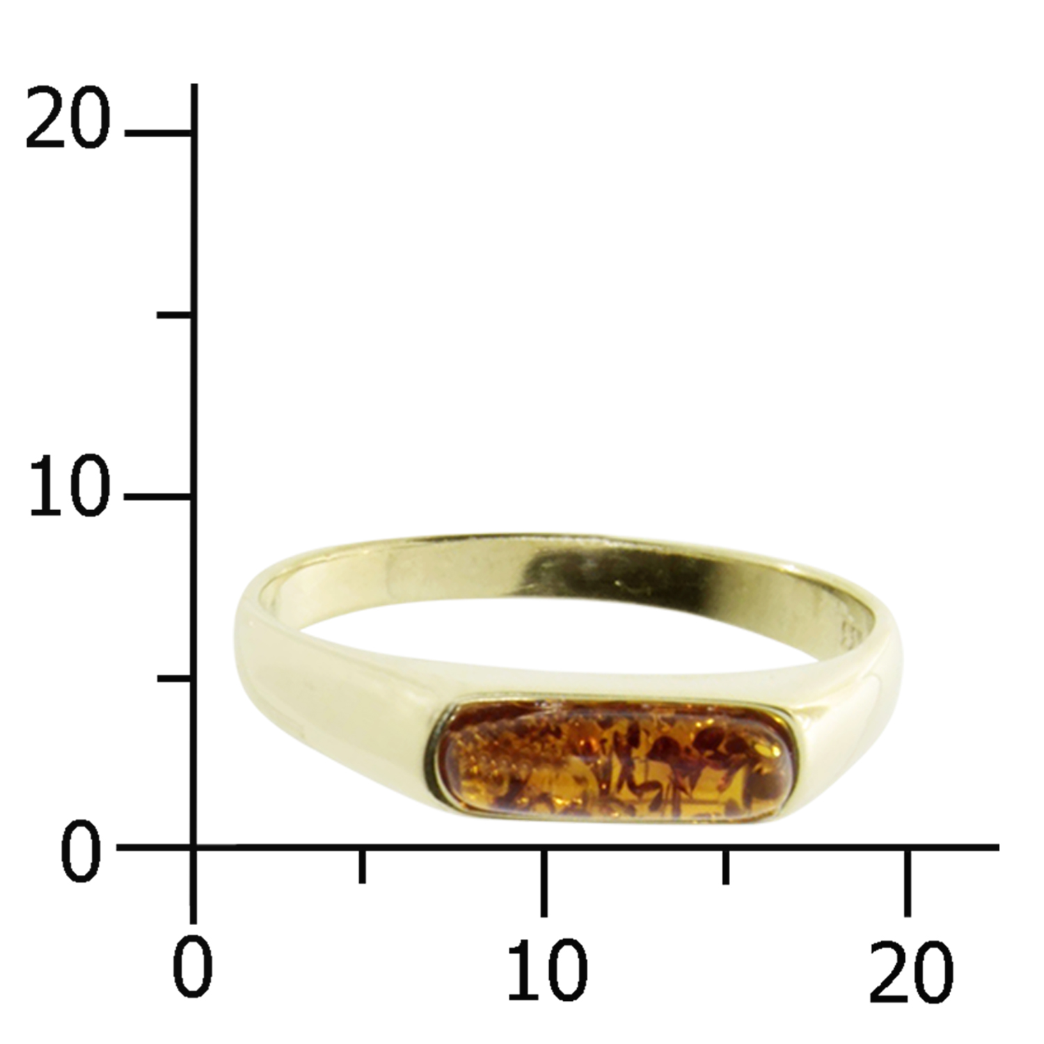 Ring Gold 333/000, Bernstein -Größe wählbar-