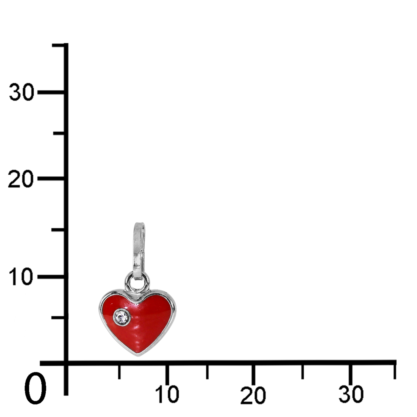 Anhänger "Herz", Silber 925/000, Zirkonia 