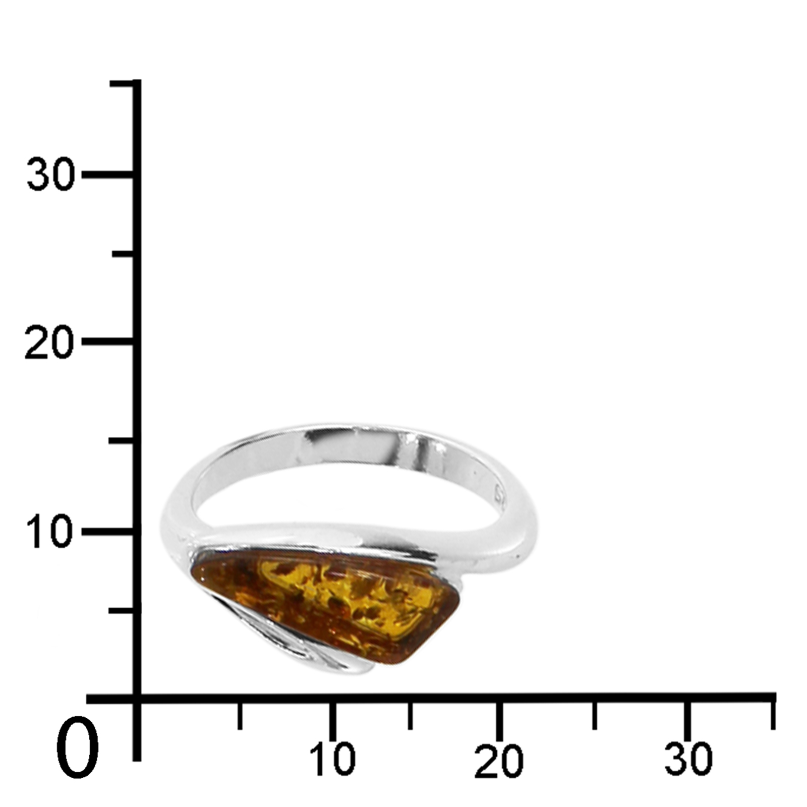 Ring Silber 925/000, Bernstein -Größe wählbar-    