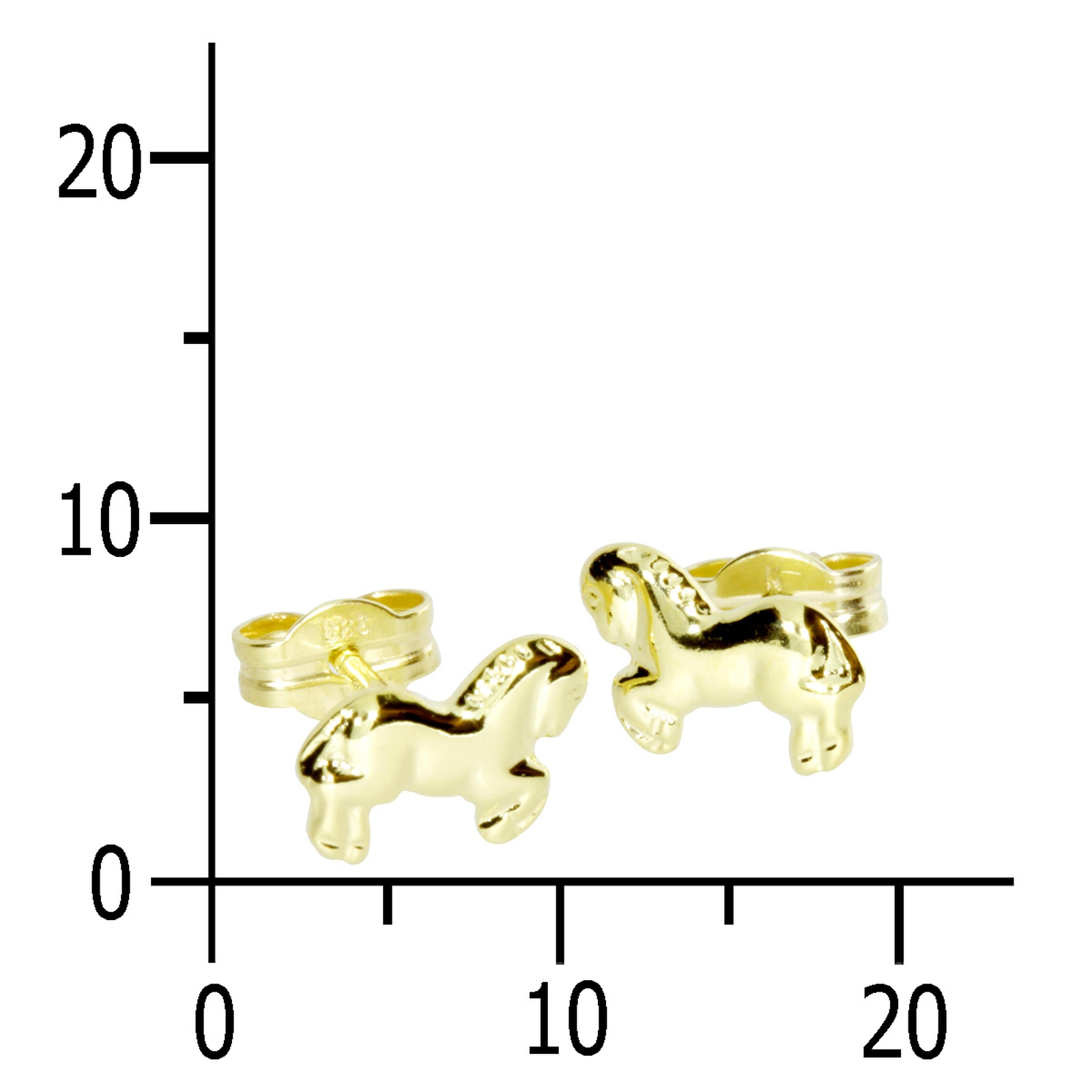 Ohrstecker Gold 333/000, Pferdchen