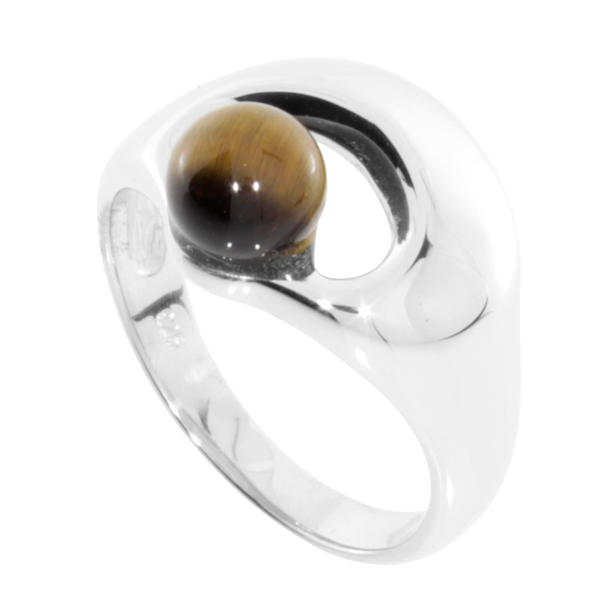 Ring Silber 925/000, Tigerauge -Größe wählbar-