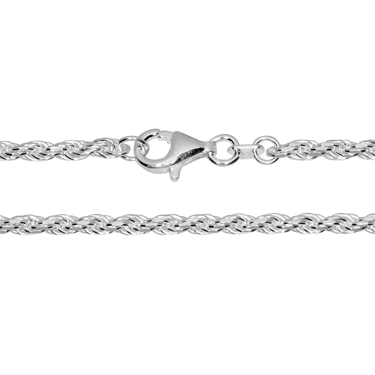 Kette Silber 925/000, Kordel 2,2 mm breit -Länge wählbar-