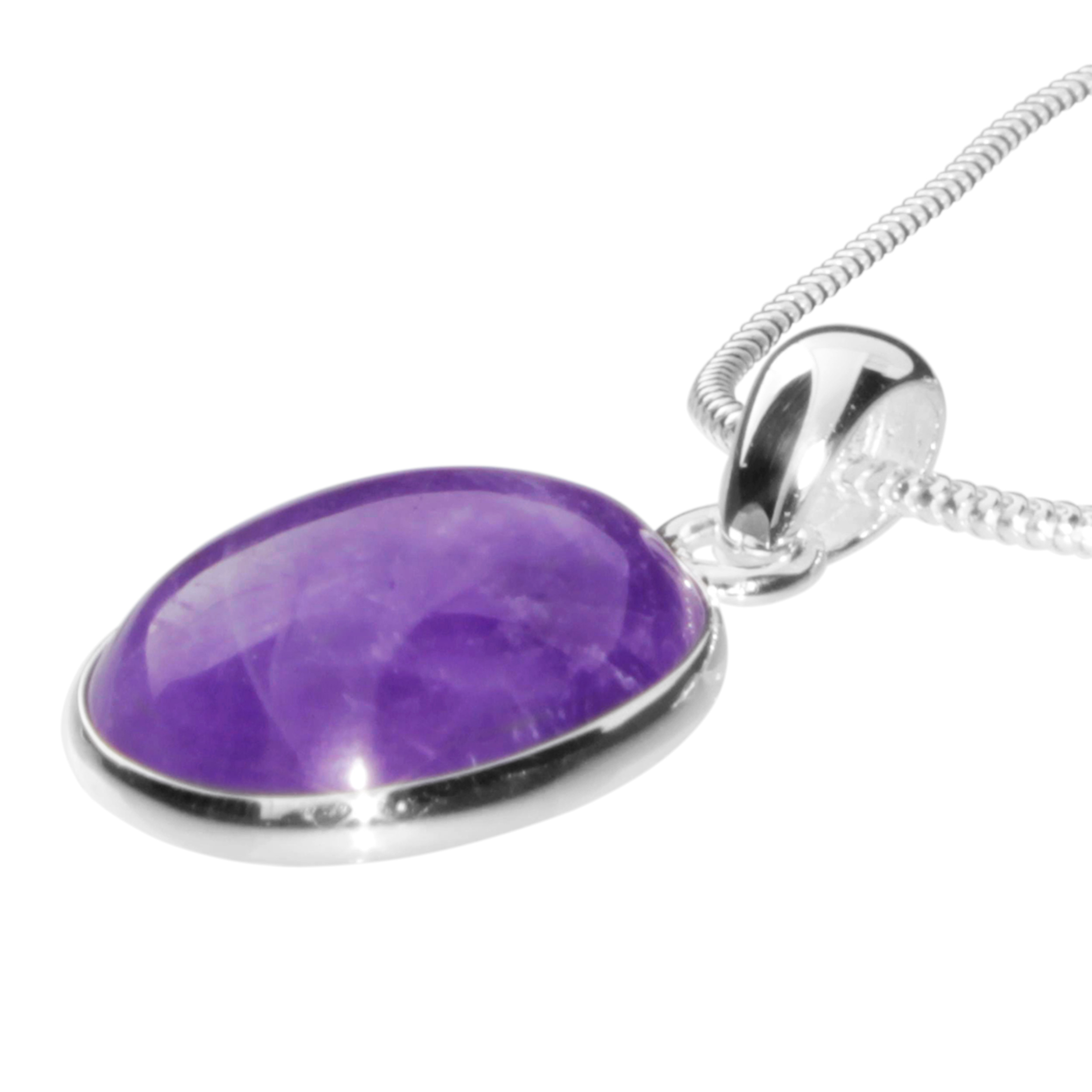 Kette mit Anhänger Silber 925/000, 45 cm, Amethyst