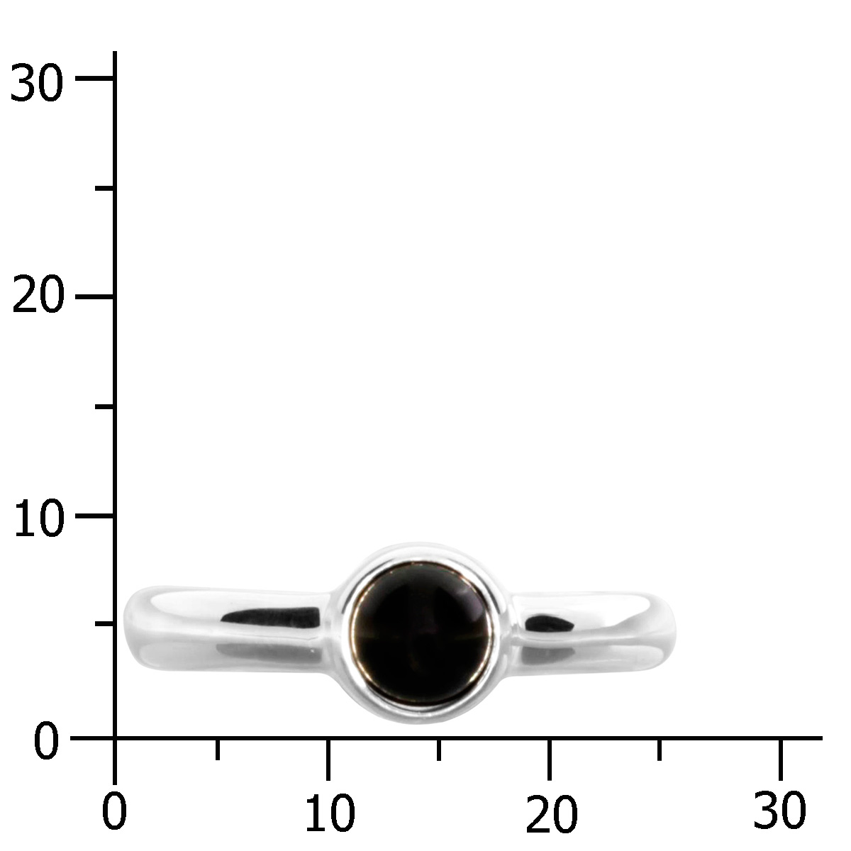Ring Silber 925/000, Onyx -Größe wählbar-