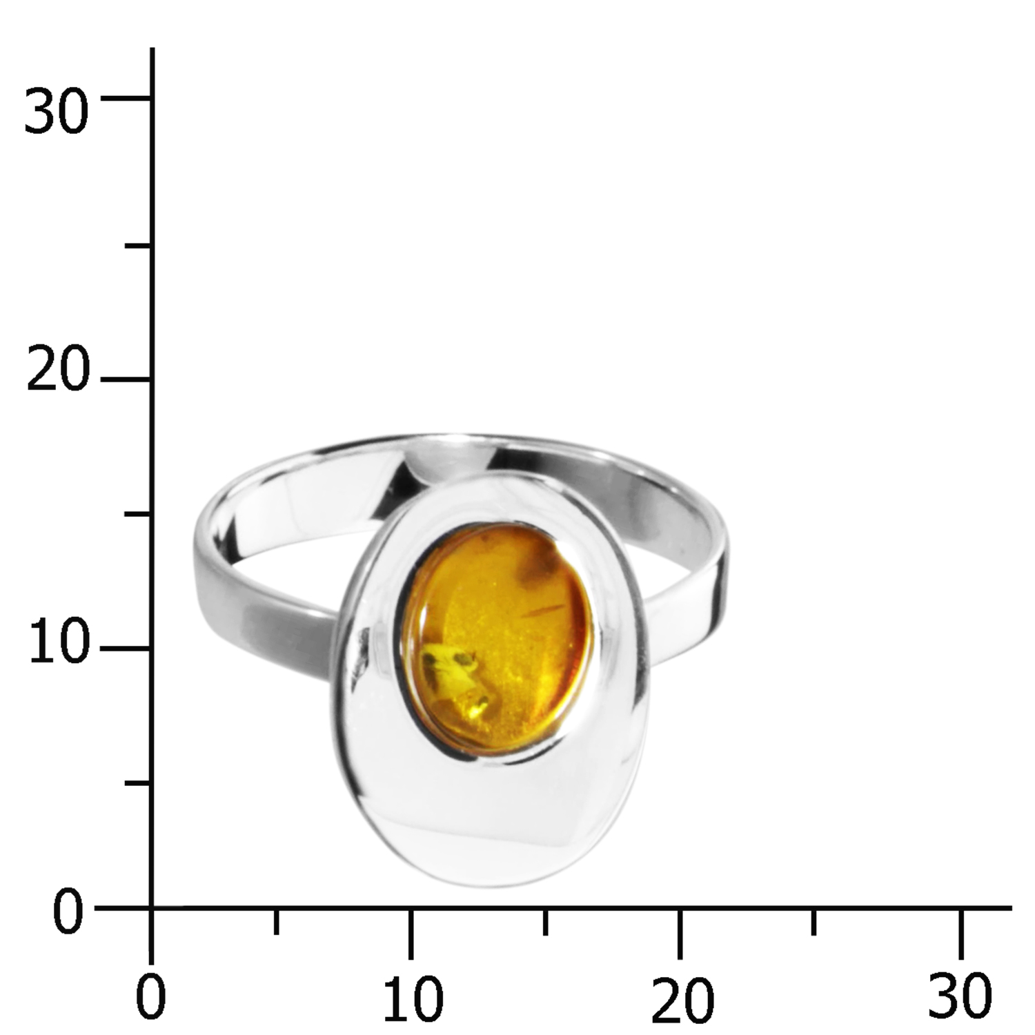 Ring Silber 925/000, Bernstein -Größe wählbar-