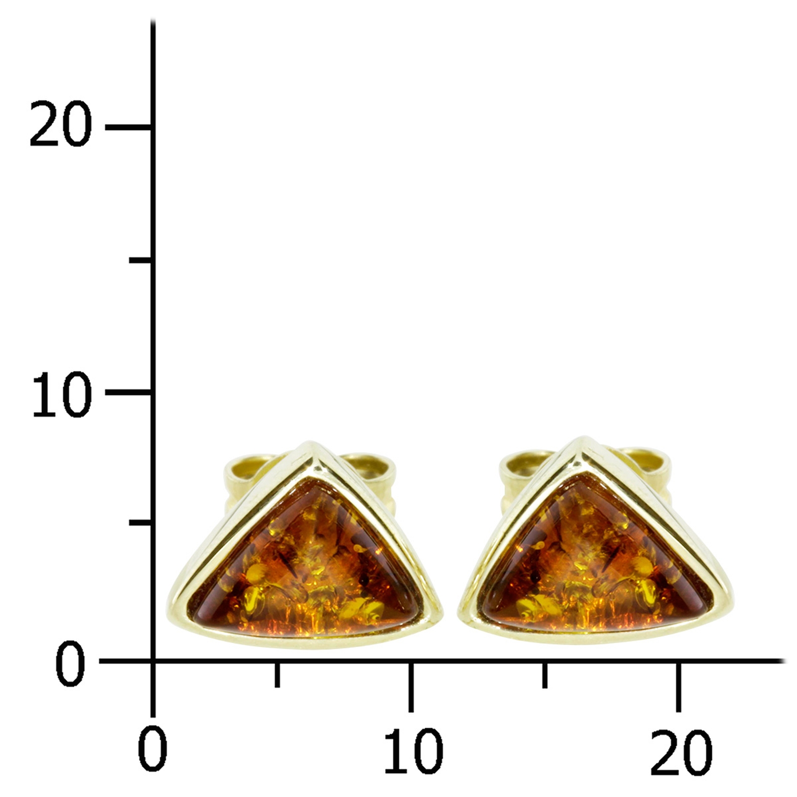 Ohrstecker Gold 585/000, Bernstein  