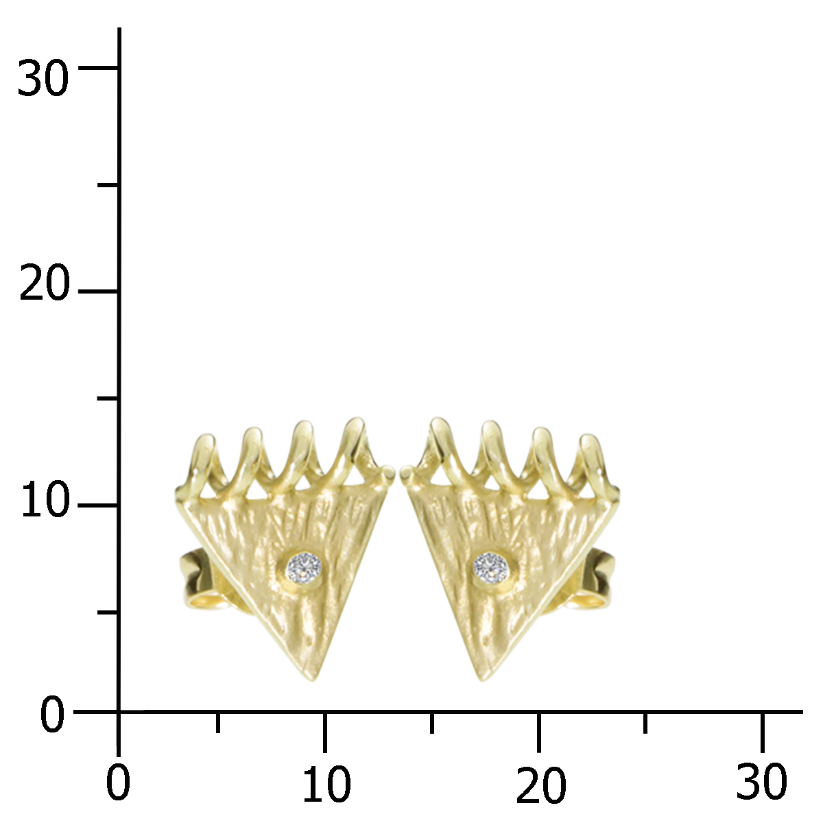 Ohrstecker Gold 333/000, Zirkonia