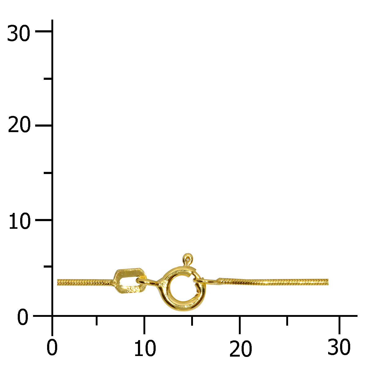 Kette Gold 333/000, Schlange 0,8 mm - Länge wählbar-
