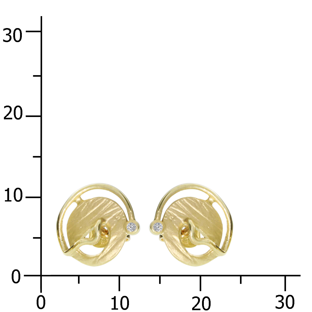 Ohrstecker Gold 333/000, Zirkonia