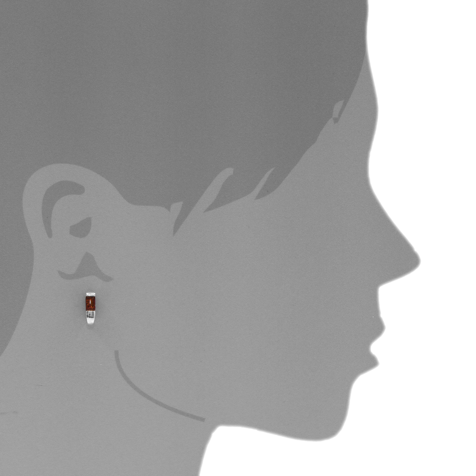 Ohrstecker Silber 925/000, Bernstein  