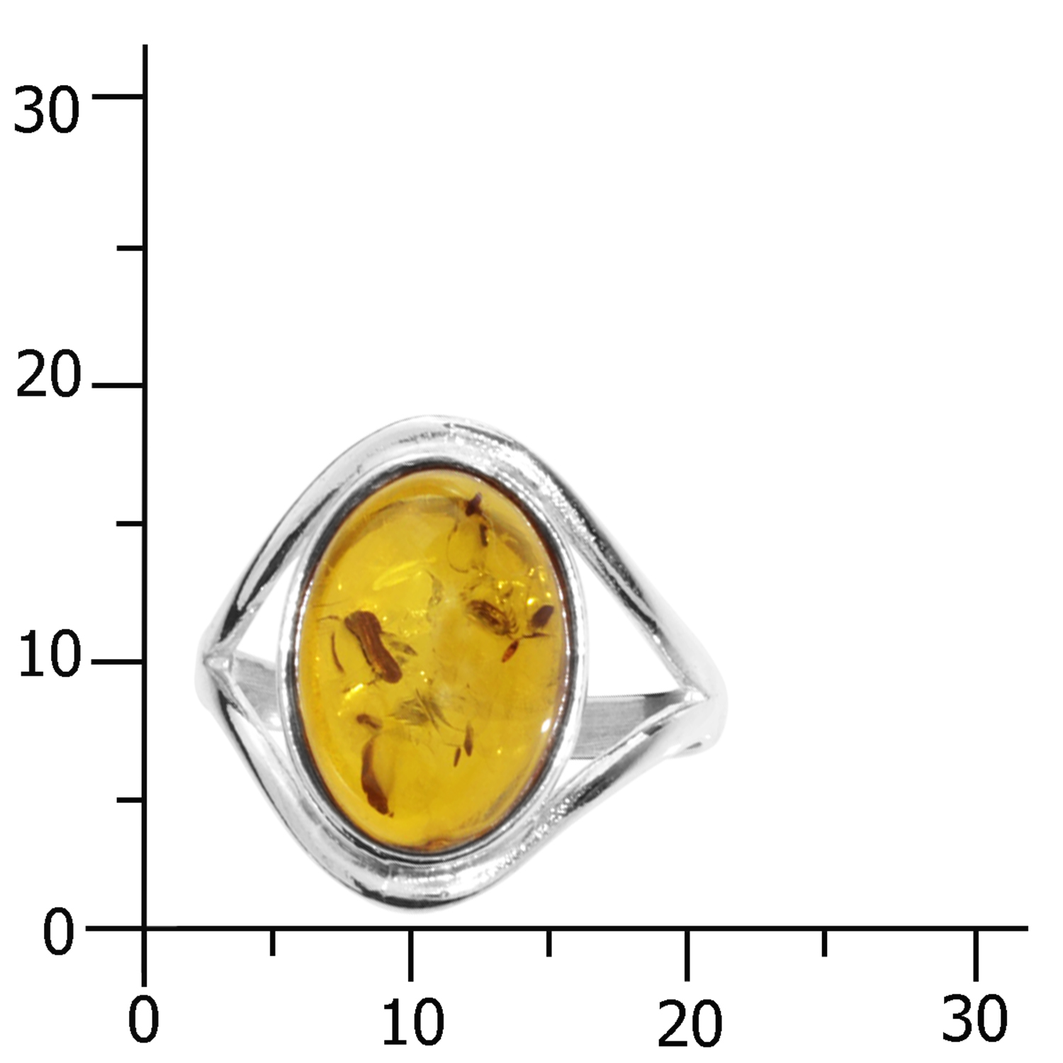 Ring Silber 925/000, Bernstein -Größe wählbar-