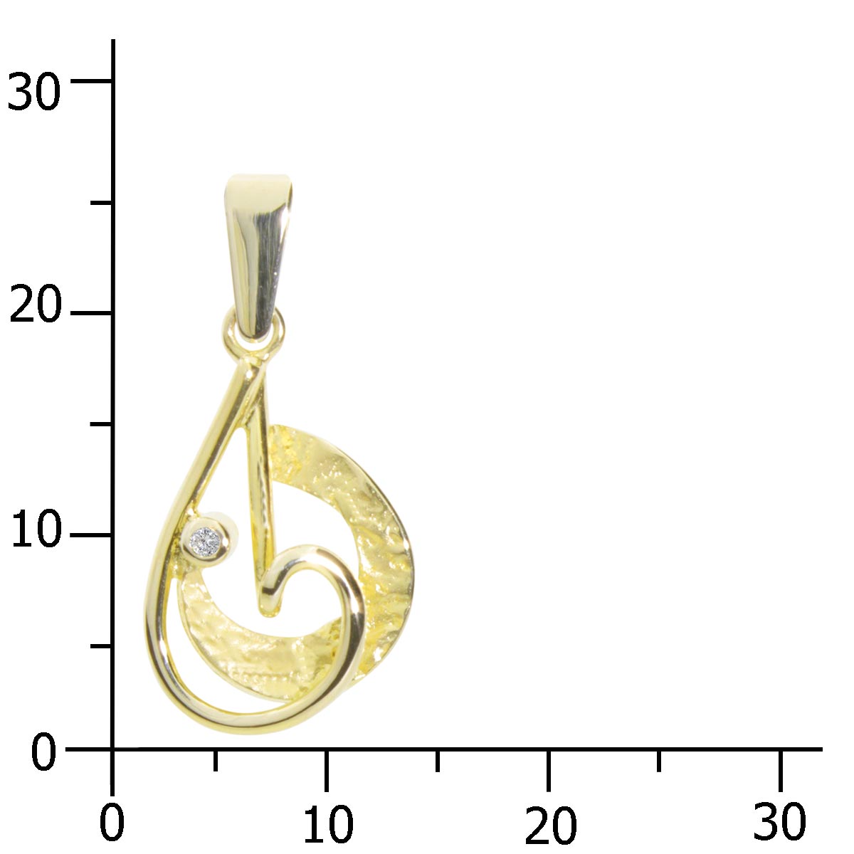 Anhänger Gold 333/000, Zirkonia