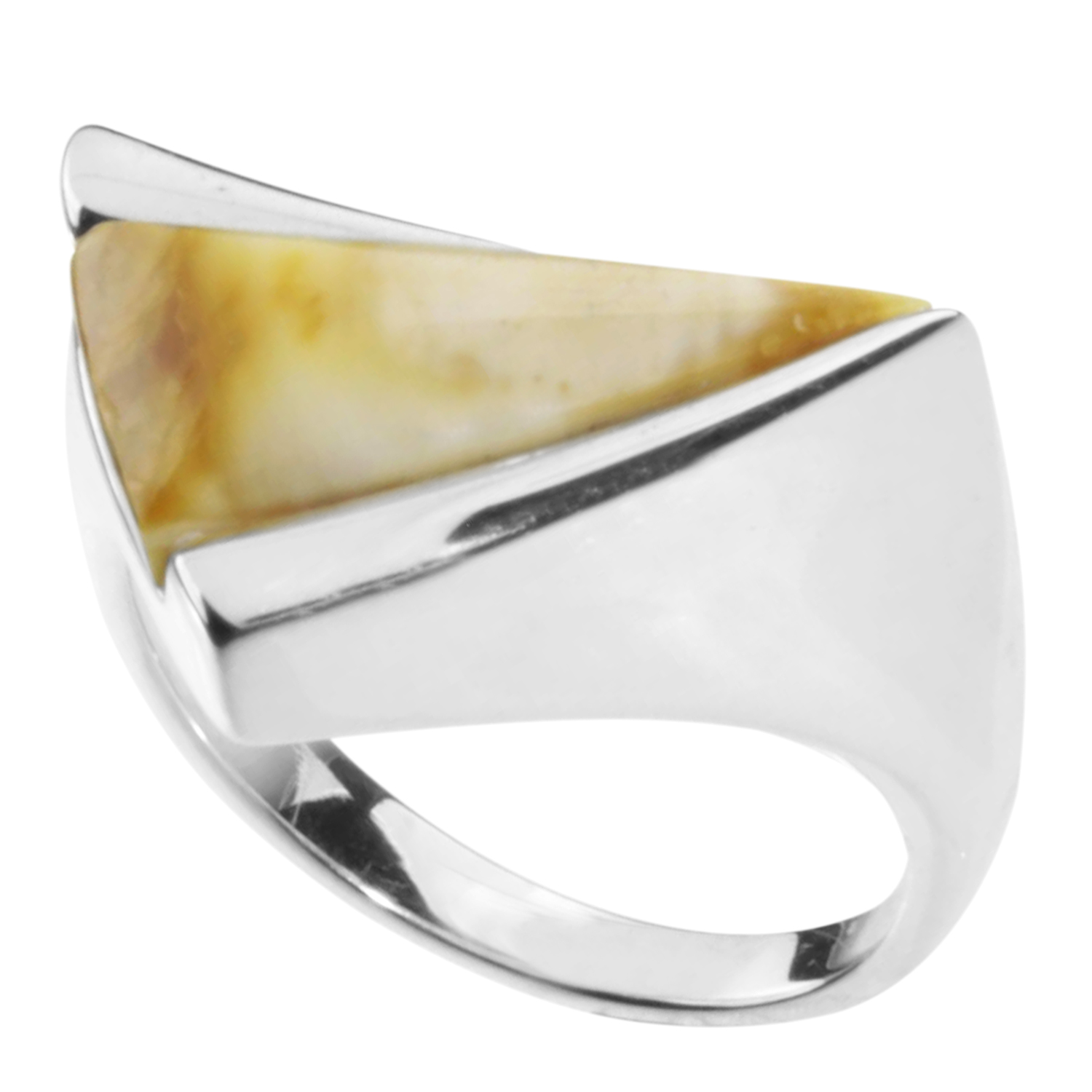 Ring Silber 925/000, Bernstein-Unikat -Größe wählbar-