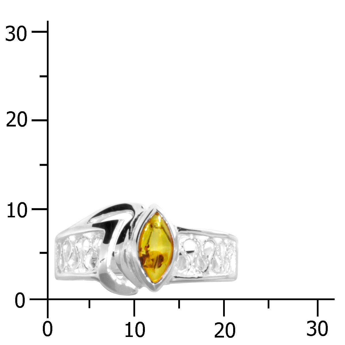 Ring Silber 925/000, Bernstein -Größe wählbar-