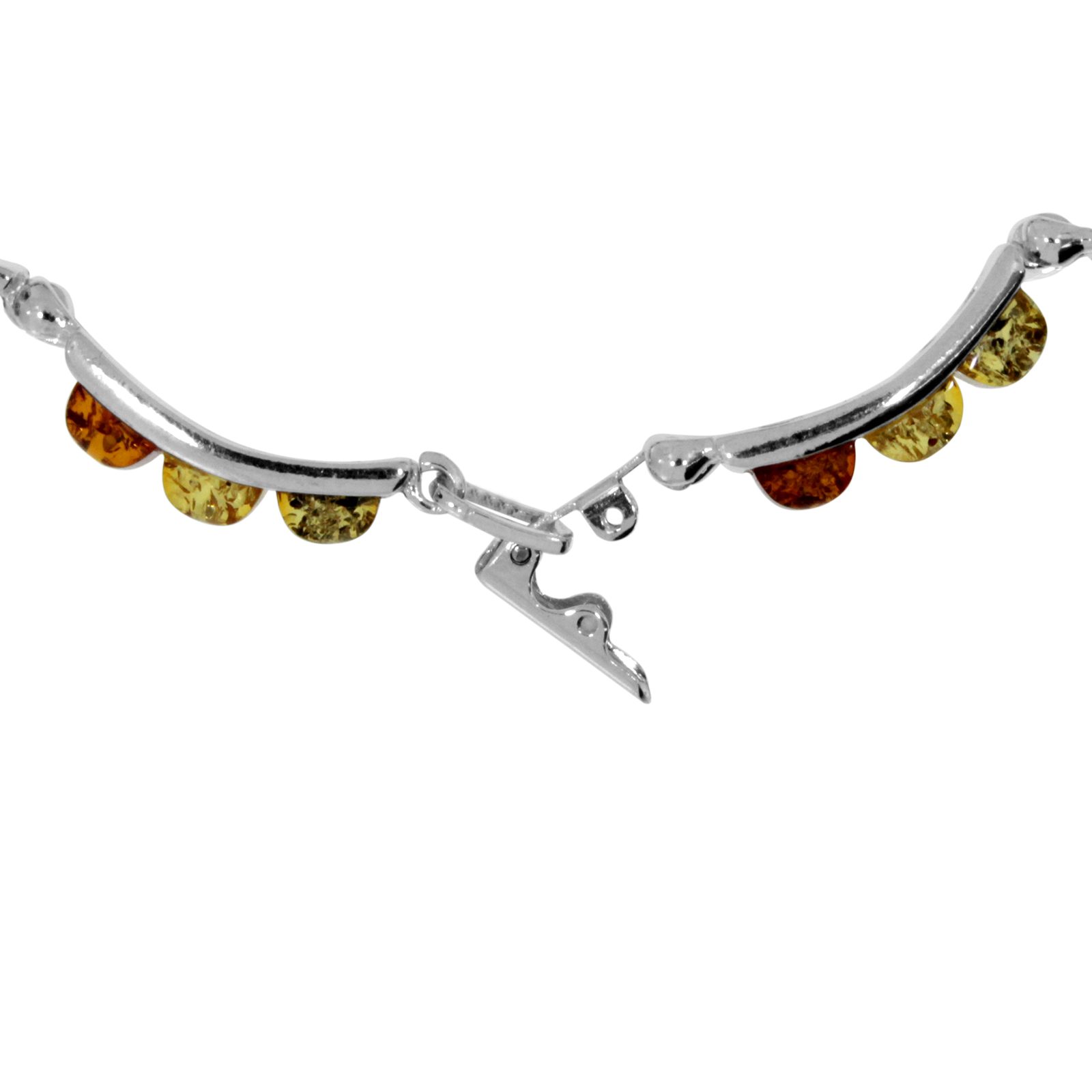 Armband, bunt, Silber 925/000, Bernstein