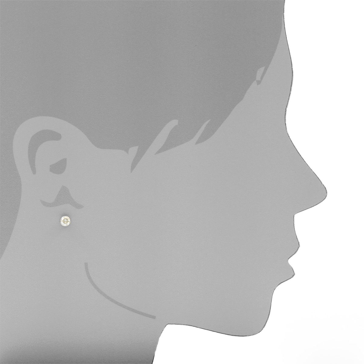 Ohrstecker Silber 925/000, Zirkonia, 5 mm