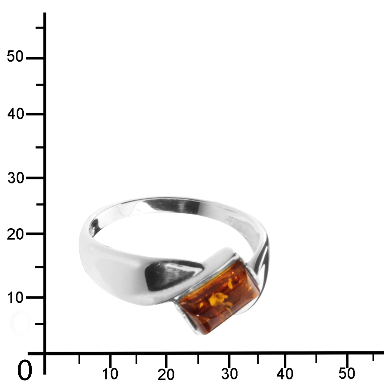 Ring Silber 925/000, Bernstein -Größe wählbar-