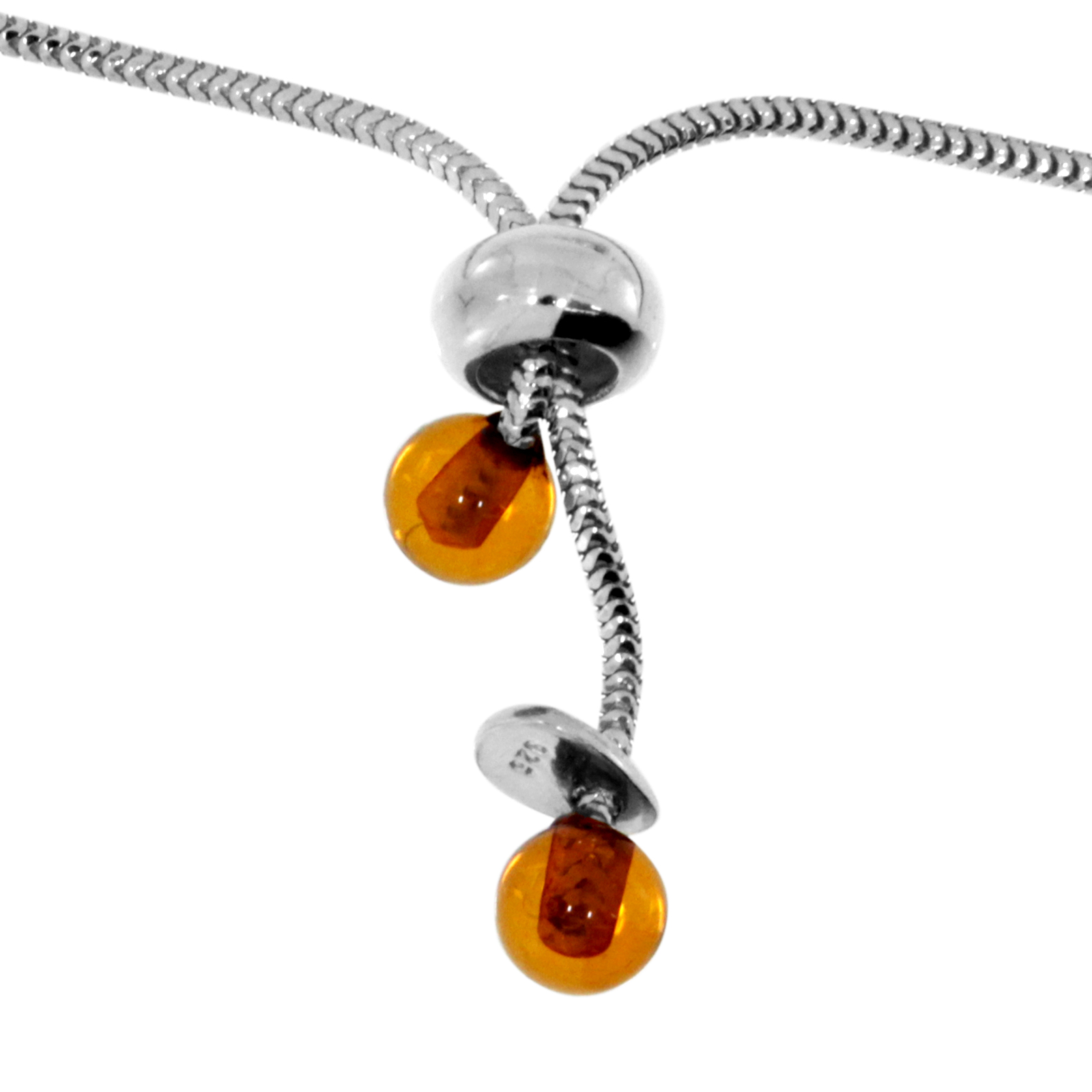 Armband "Lebensbaum", Silber 925/000, Bernstein 