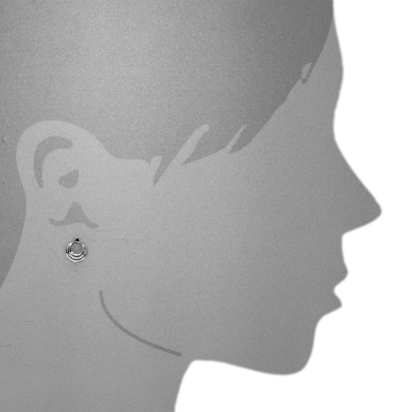 Ohrstecker, Silber 925/000, Zirkonia  