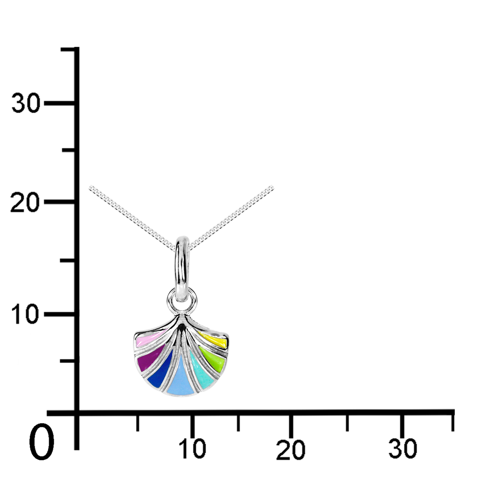 Kette mit Anhänger "Muschel" Silber 925/000 -Länge wählbar-    