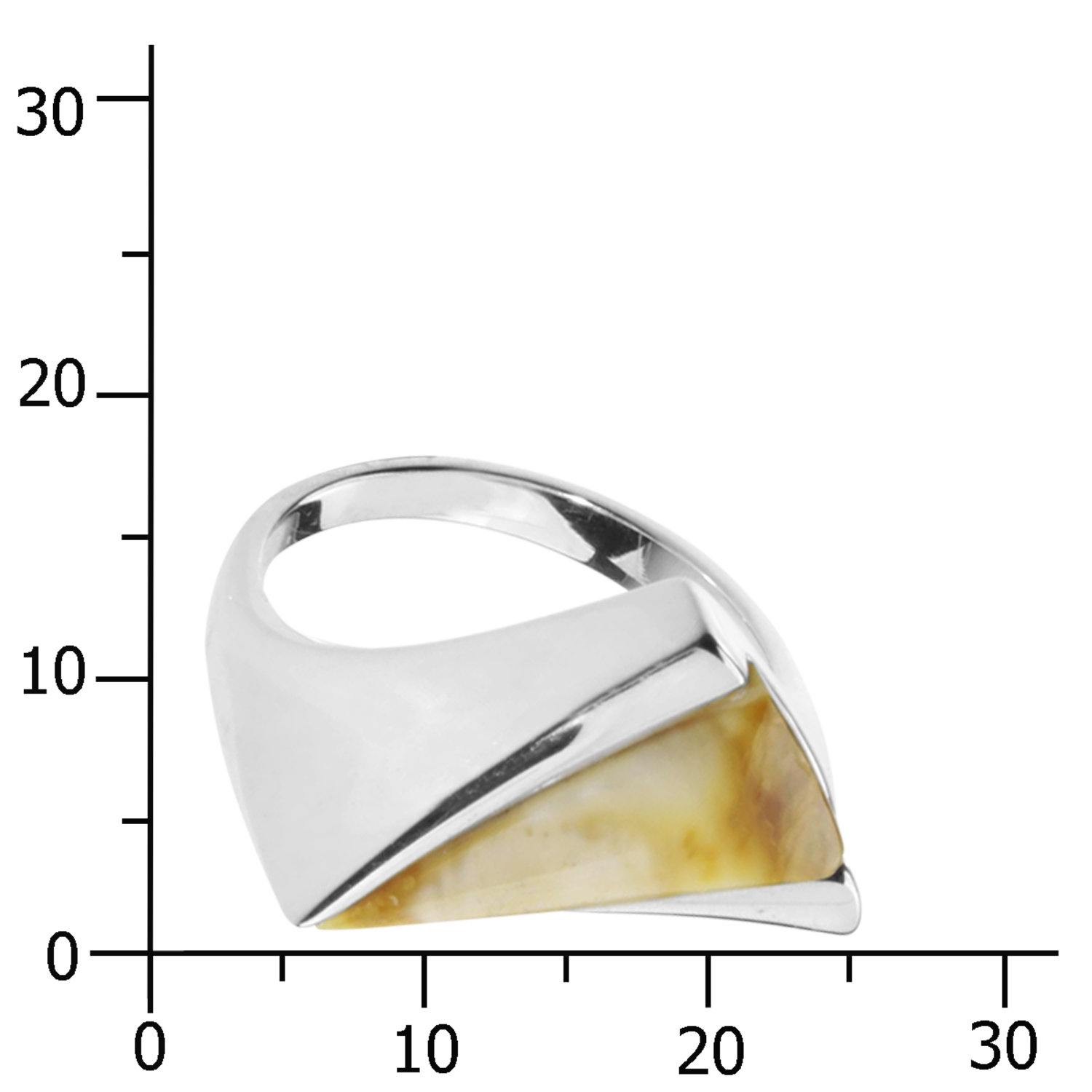 Ring Silber 925/000, Bernstein-Unikat -Größe wählbar-