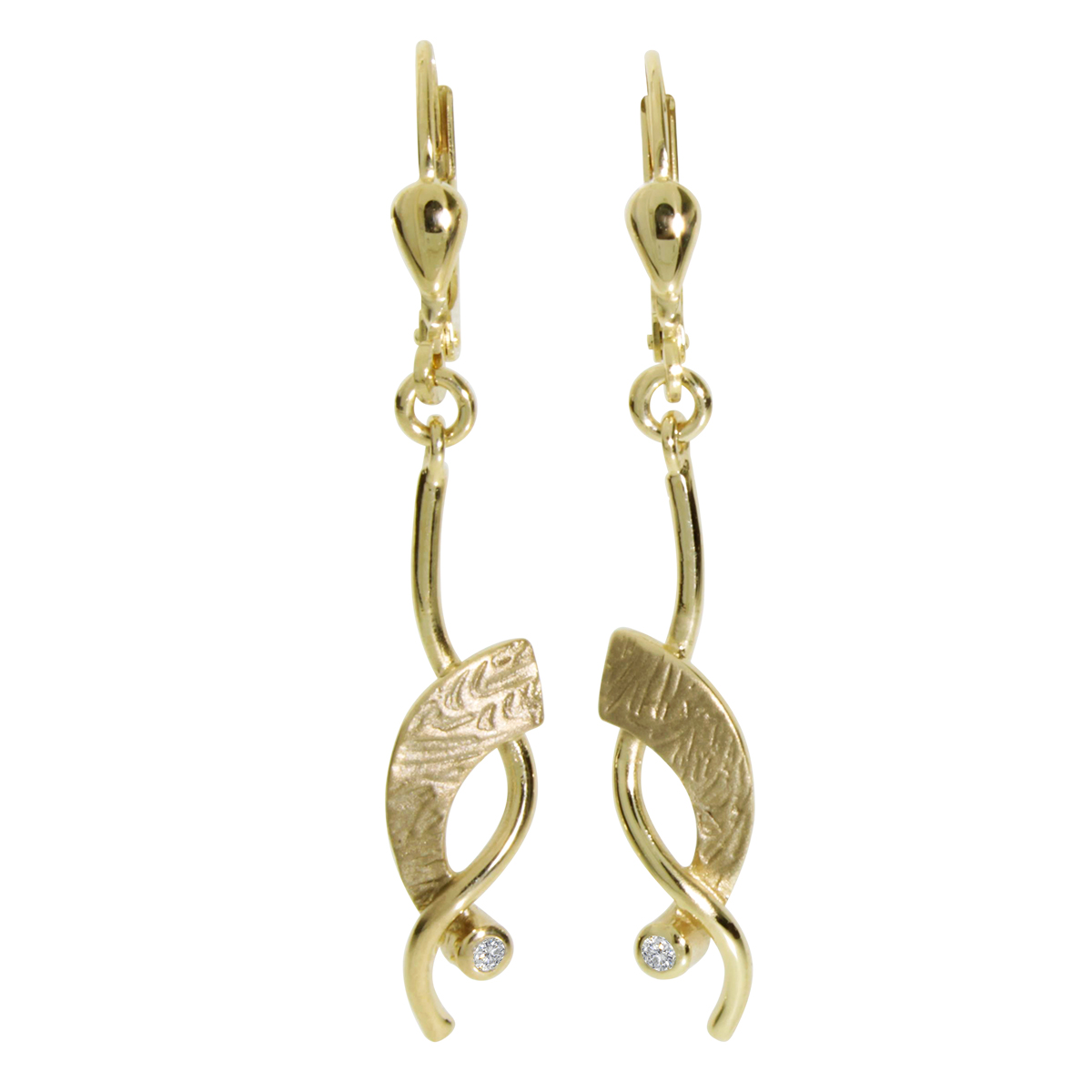 Ohrhänger Gold 333/000, Zirkonia