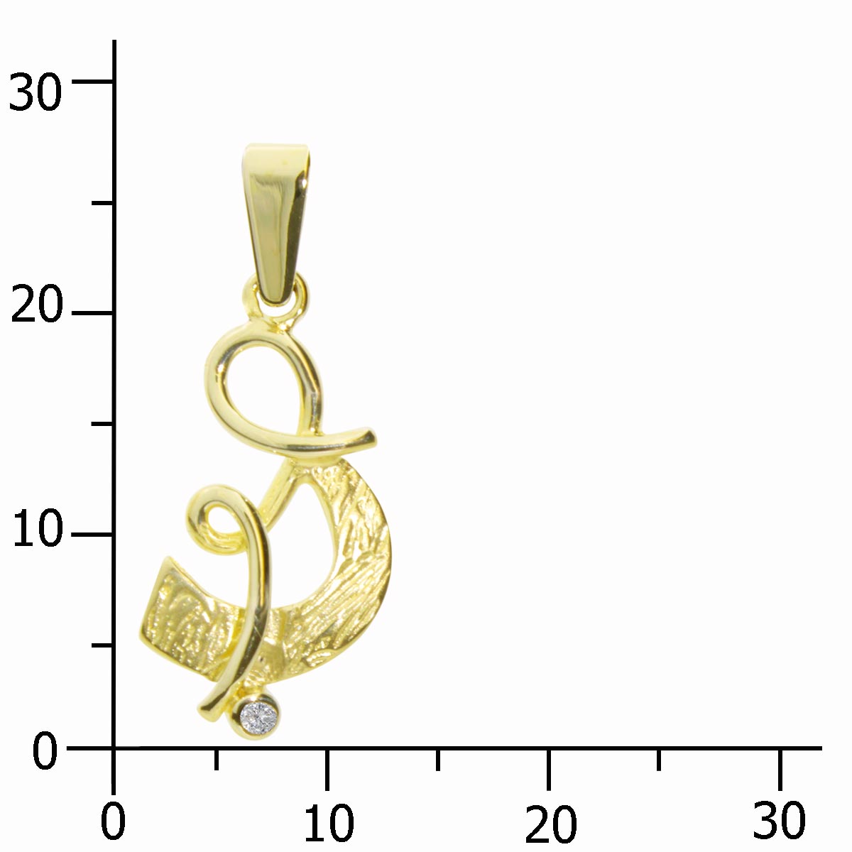 Anhänger Gold 333/000, Zirkonia