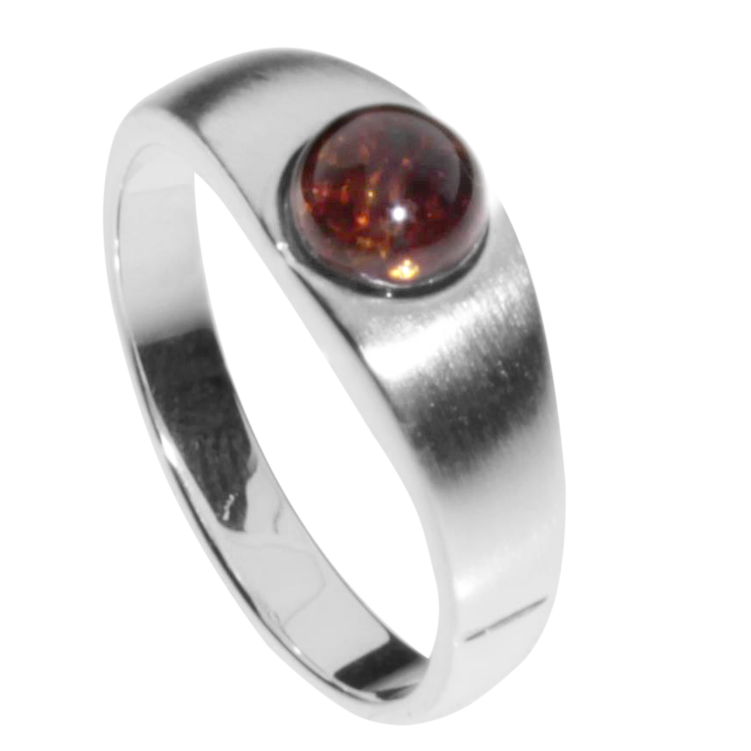 Ring Silber 925/000, Bernstein -Größe wählbar-