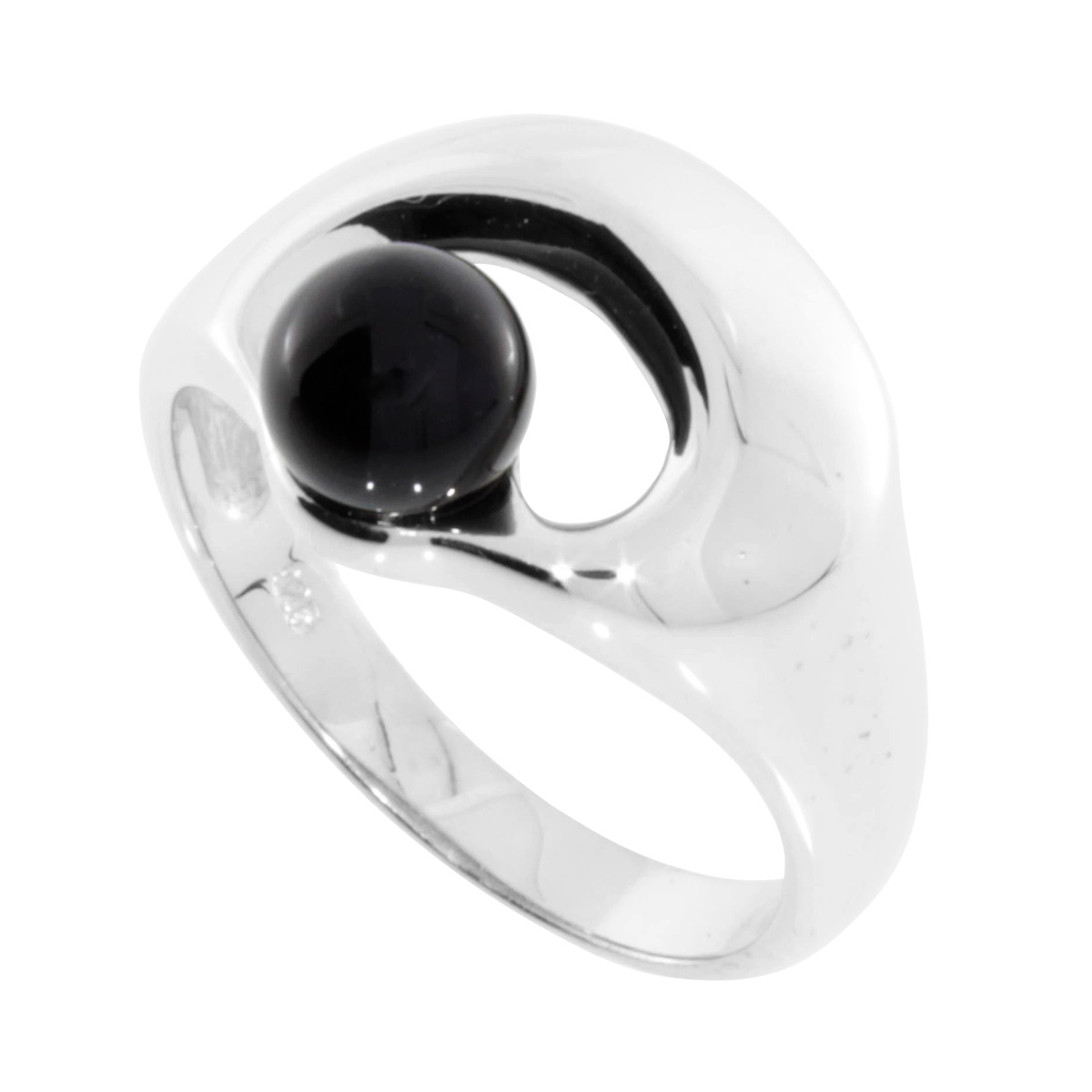 Ring Silber 925/000, Onyx -Größe wählbar-