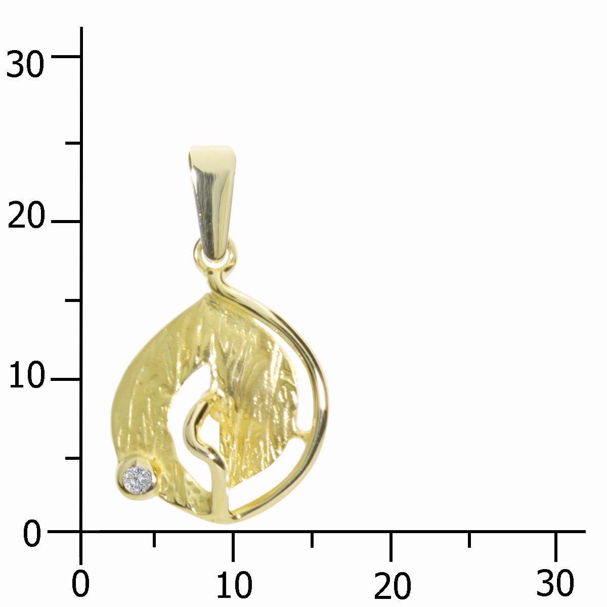 Anhänger Gold 333/000, Zirkonia