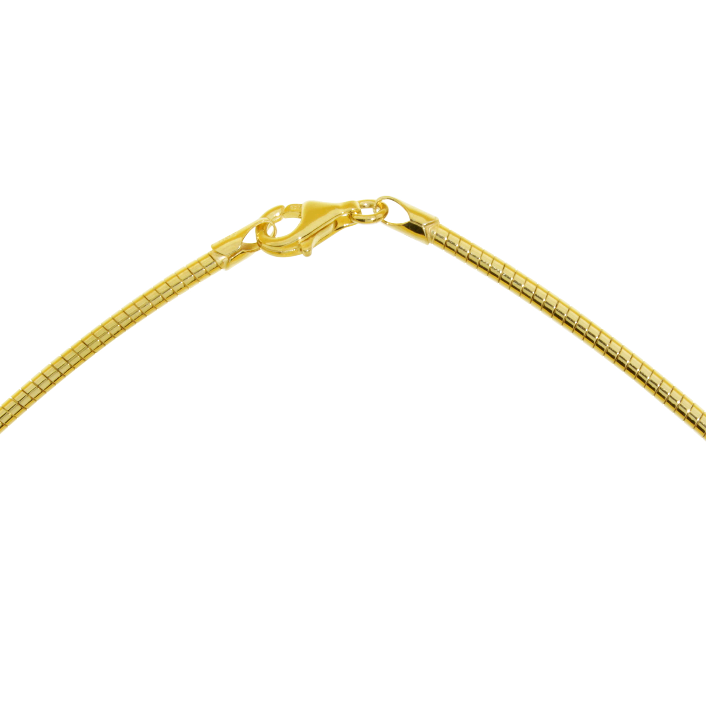 Halsreif Silber vergoldet, Omega 2,2 mm - Länge wählbar -