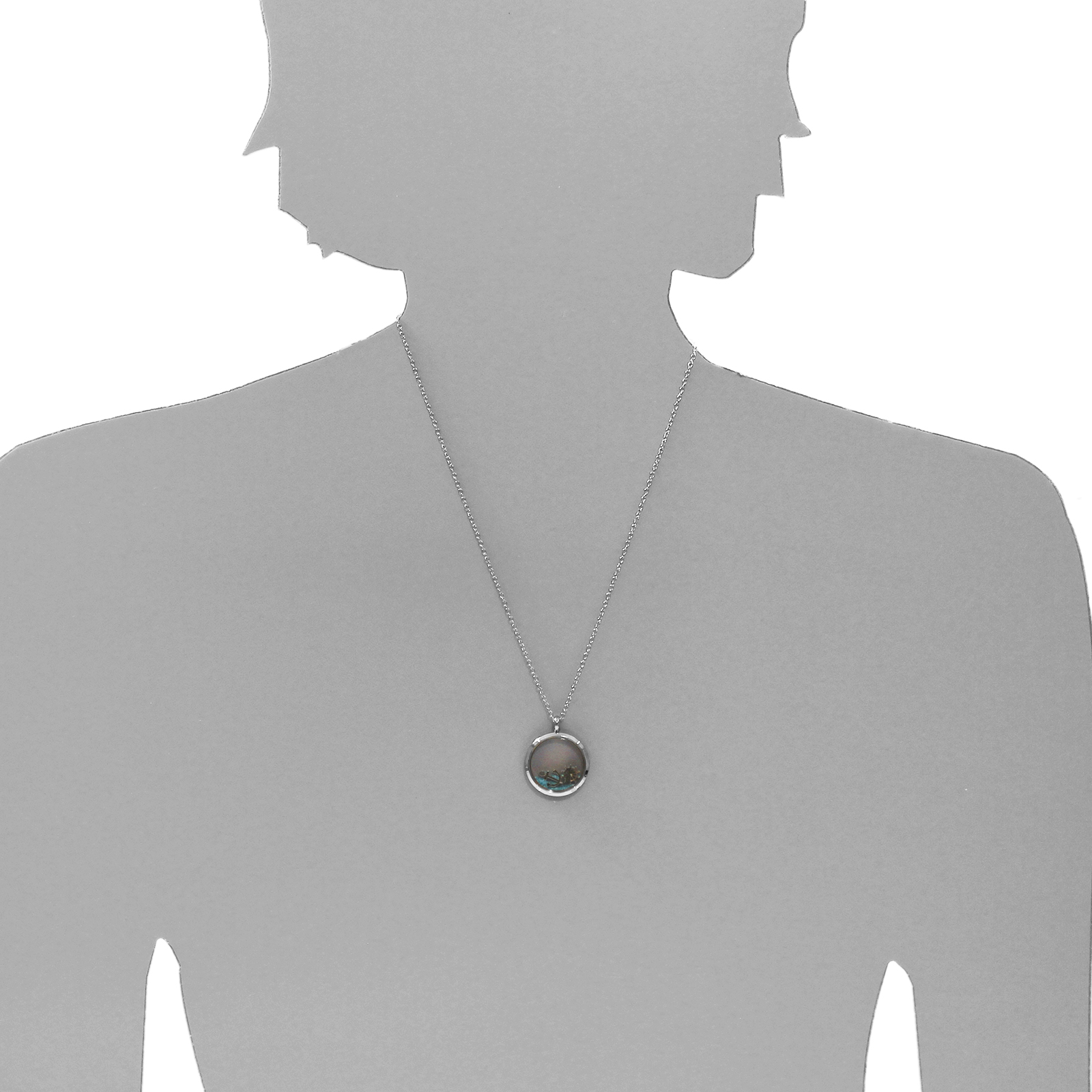 Kette mit Anhänger, 23 mm, Edelstahl, 41 - 46 cm verstellbar 