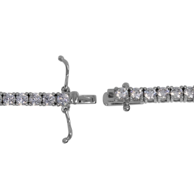 Armband, Silber 925/000, Zirkonia, 18 oder 19 cm lang