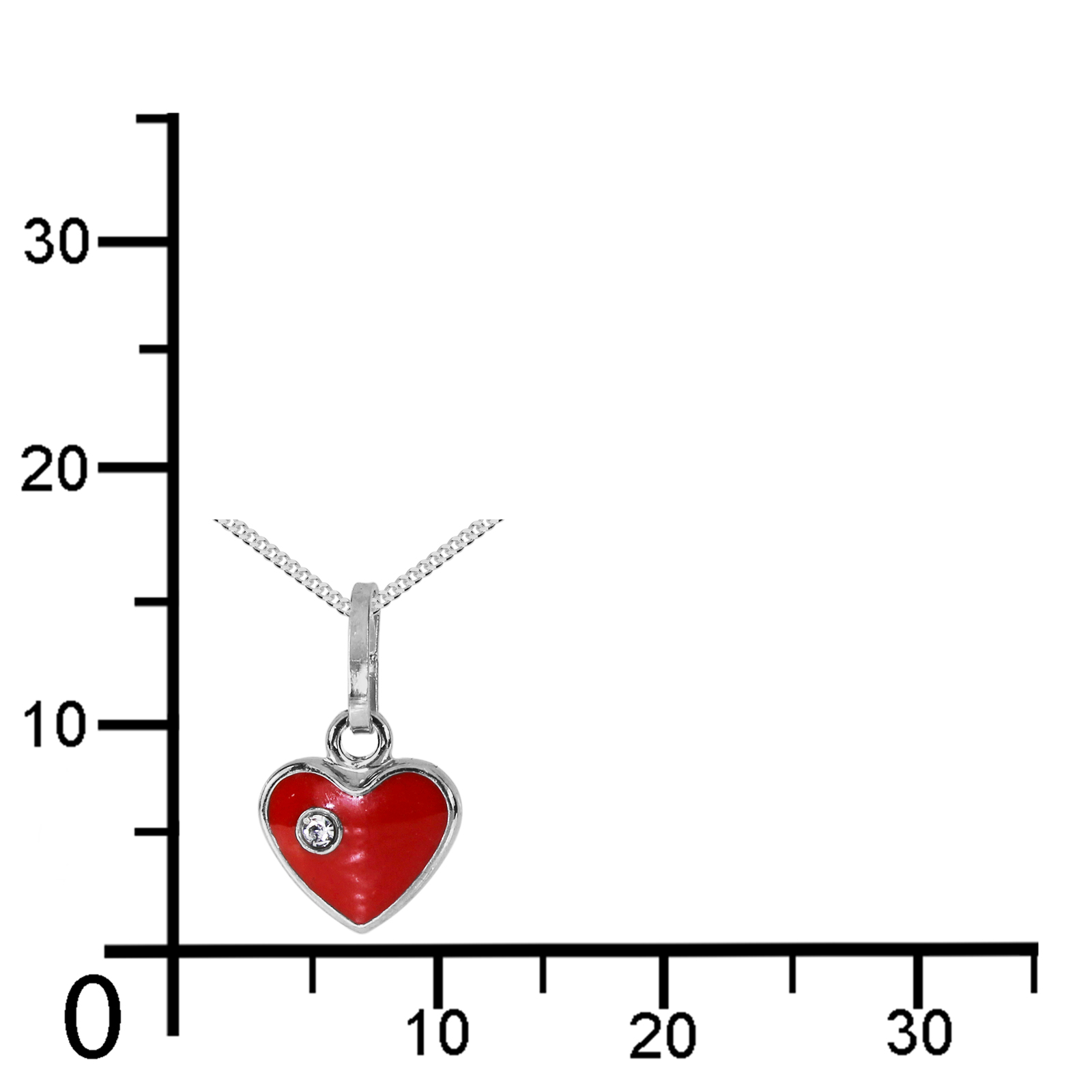 Kette mit Anhänger "Herz", Silber 925/000  -Länge wählbar-    