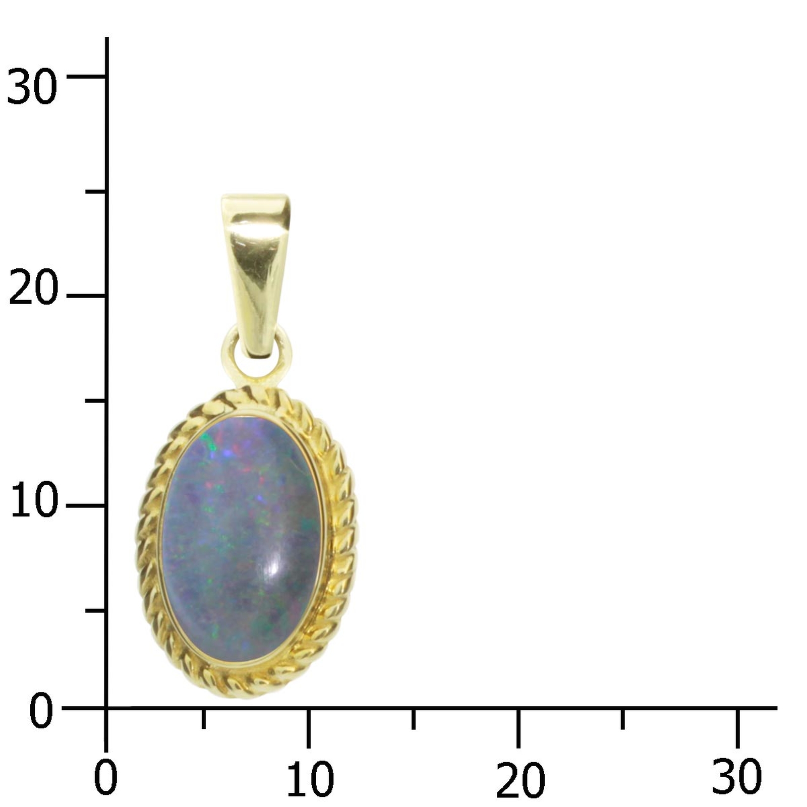 Anhänger Gold 333/000, Opal-Triplette