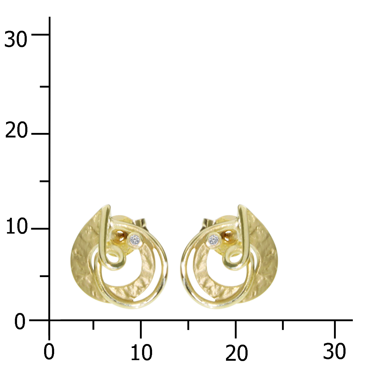 Ohrstecker Gold 333/000, Zirkonia
