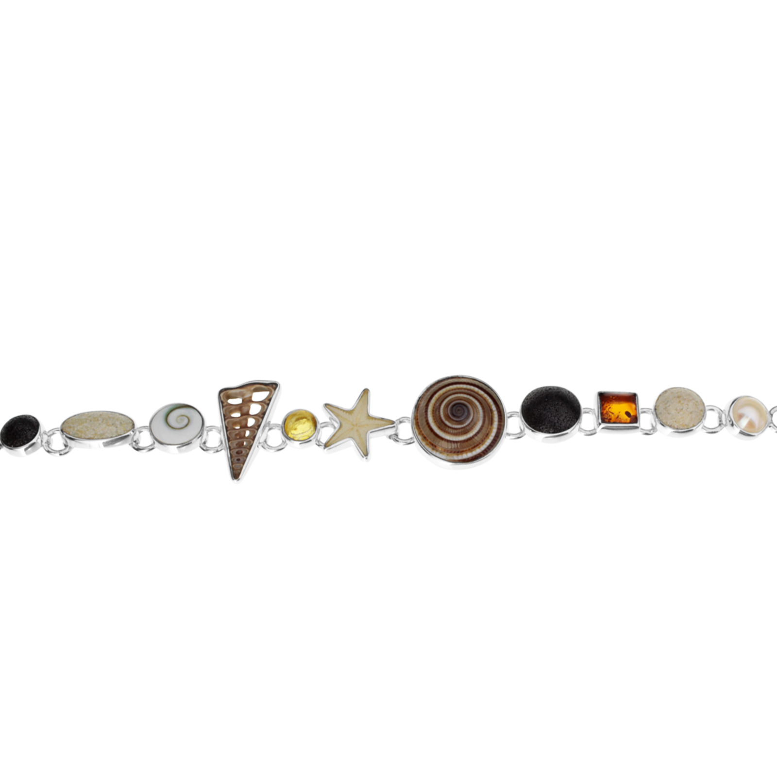 Armband, Silber 925/000, "Strandrausch", 17-20 cm