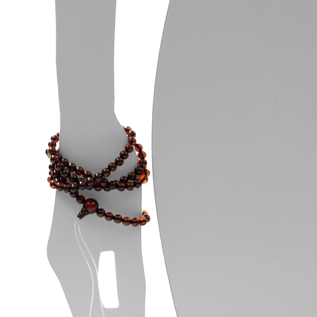 Bernsteinkette, Gebetskette, 108 Perlen 6 mm, 66 cm